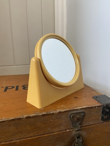 Vintage vanity mirror yellow - vintage,