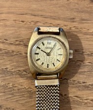 Orologio Donna Vintage Roamer Anfibio Placcato Oro Cinturino Maglia Milano Swiss