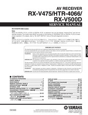 Yamaha v475 htr 4066 - rx-v475, htr-4066