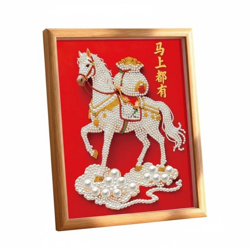 Quadro cavallo cristalli diy - quadro,