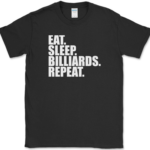 Maglietta eat sleep biliardo - eat,