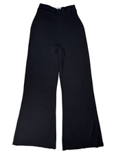 Leggings vintage Prada neri svasati a costine 100% lana taglia 38 - usati in ottime condizioni