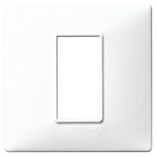 PLACCA 1M BIANCA VIMAR PLANA PER SCATOLA ROTONDA 1 MODULO 14641.01 Bianco