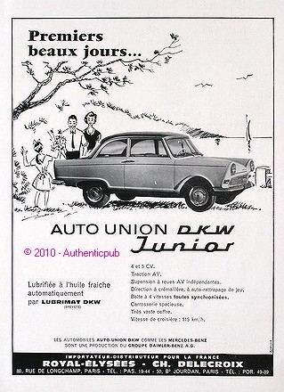 Publicite auto union dkw - publicite,