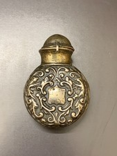 ANTICA CUSTODIA PORTAPROFUMO IN ARGENTO INGLESE CON BOCCETTA