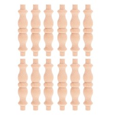  12 pezzi di fusi in legno: fusi in legno grezzo per mobili e ringhiere -