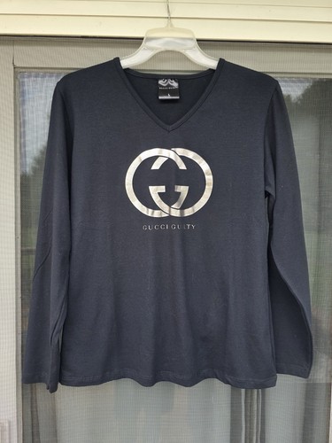 Shirt gucci nera scollo - nera, a