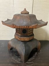 Lanterna giapponese vintage in legno Toro Tourou giardino legno ornamento luna