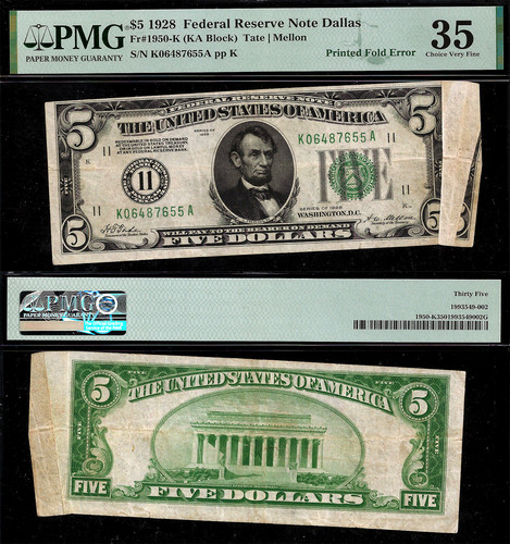 1928 frn dallas pmg 35 - pmg, raro