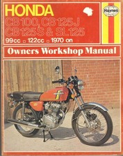 MANUALE HONDA CB125,CB125J,CB125S,CD125,SL125,CB100,CL100,SL100 HAYNES 1970-1977