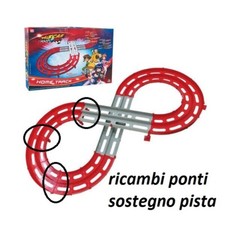 6 pezzi ricambio PONTI SOSTEGNO PISTA SCAN 2 GO GIOCHI PREZIOSI ( 2 x tipo)
