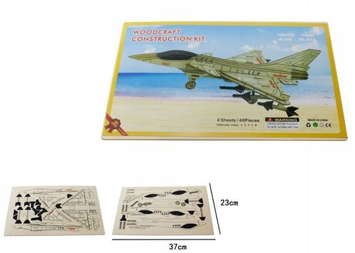 Puzzle legno aereo dl - 3d, dl-412