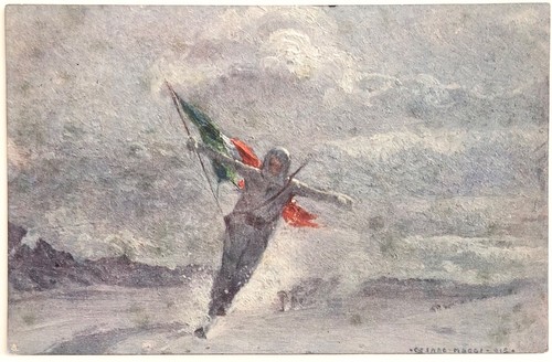 Alpini sciatori cartolina - sciatori,
