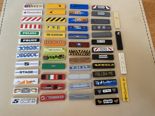 Lego printed 1x4 - pezzi, piatti