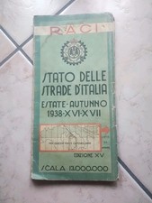 Carta Stradale RACI 1938 Anno
