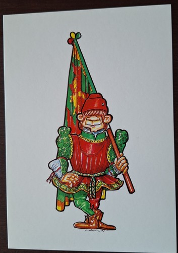 Cartolina alfiere contrada del - alfiere,