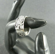 Anello da uomo misura 23 ARGENTO 925 PUNZONATO motivo con drago dragone a nastro