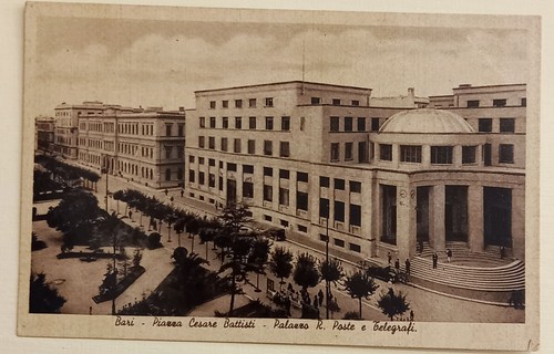 Antica cartolina bari - antica, bari-piazza