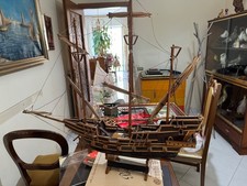 Antico VELIERO Galeone da collezionismo
