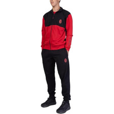 AC Milan Hermet Tuta Homewear Junior Full zip con pantalone Black da bambino