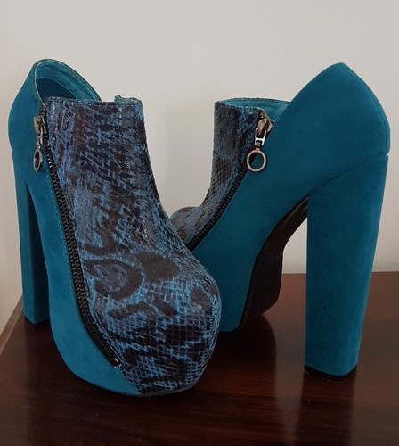 Scarpe plateau velluto - scarpe, verde
