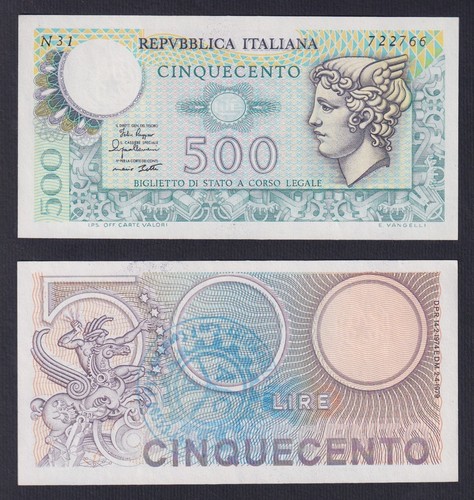 Banconota italia 500 - italia, lire