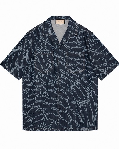 Gucci camicia uomo blu - camicia,