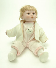 BAMBOLA BAMBOLOTTO COLLEZIONE CERAMICA PORCELLANA ABITI RIFINITURE TOP 40cm - 2U