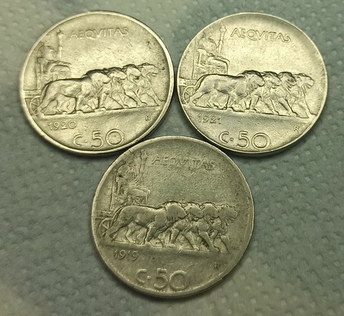 Centesimi 1919 1920 1921 - 50,
