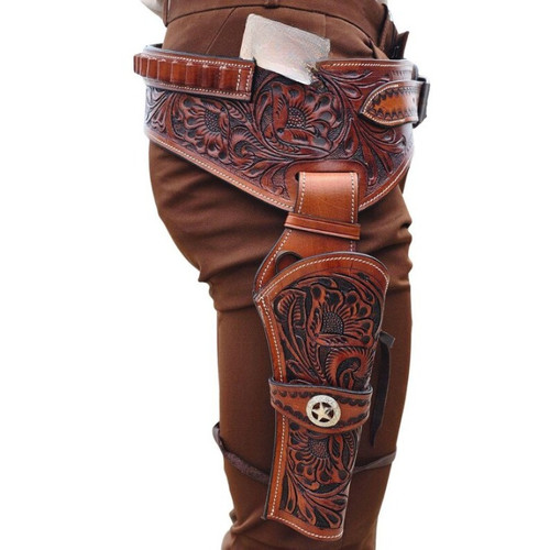 Fondina western pelle fatta - in,