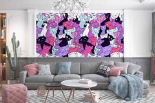 3D animale gatto linea colore