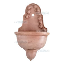 Fontana in Terracotta a parete sospesa limoni lucida 3pezzi toscana no impruneta