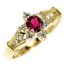 Anello con diamanti rubino