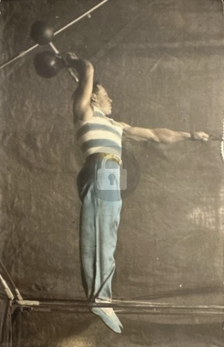 C1910 circo strongman - circo,