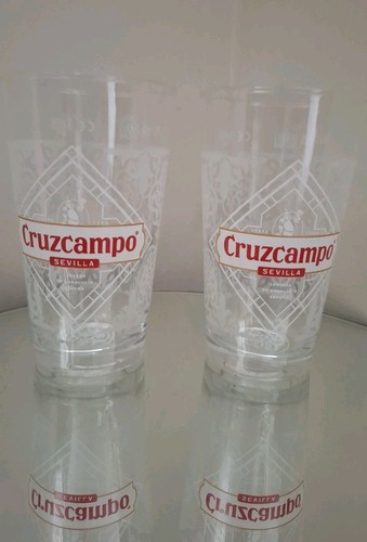Cruzcampo half pint - half, glasses