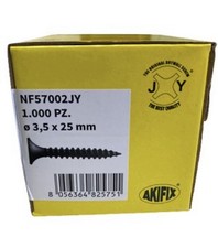 Akifix Viti per cartongesso nere autofilettante NF57002JY Ø 3.5X25 mm 1000PZ  