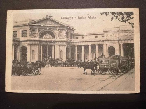 Cartolina genova stazione - cartolina,
