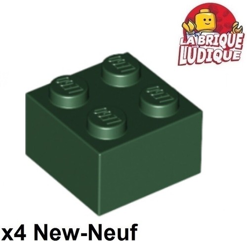 Lego mattone 2x2 verde - mattone,