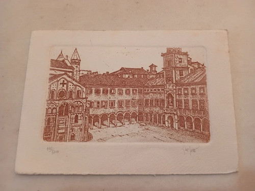Litografia numerata piazza - ,