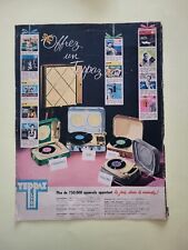 TEPPAZ LYON GIRADISCHI CLIPPING RITAGLIO PUBBLICITA' ANNI 60 ADVERTISING #G19