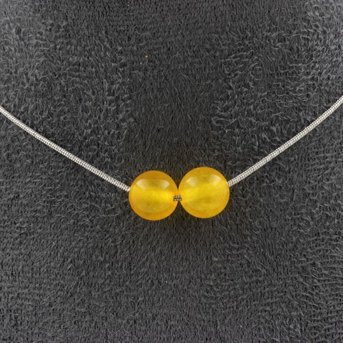 Collana perle agata giallo - collana, 8