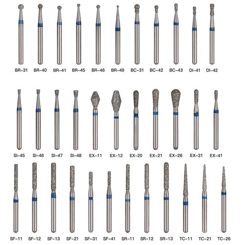 50pcs dental frese diamantate - frese,