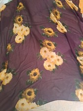 Mariella Burani maxi foulard in seta a fiori bordeaux large scarf 130x130cm 