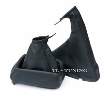 Sacco cambio + sacco freno a mano adatto per Opel Calibra anno 90-97 vera pelle NERO