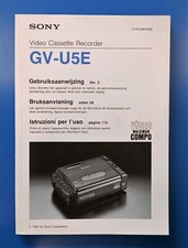sony video cassette recorder GV-U5E istruzioni per l'uso video walkman compo aa.