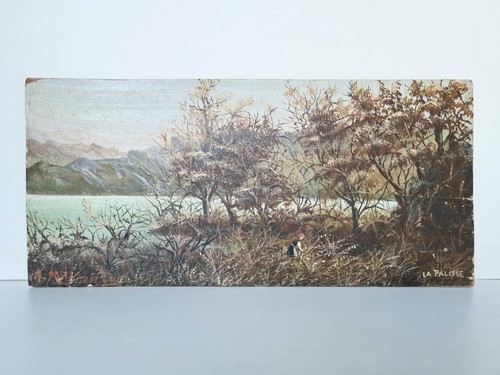 Quadro olio legno paesaggio - legno,