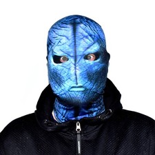 Maschera Di Halloween - Alieno Blu - Tessuto - Effetto 3D