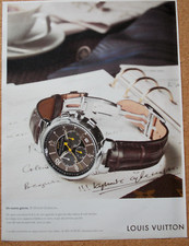Pubblicità Advertising Ritaglio Italian 2008 OROLOGIO LOUIS VUITTON LV277
