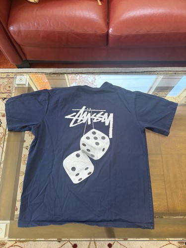 Shirt grafica navy stussy - t-shirt,
