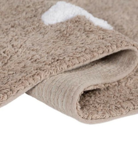 Tappeto cotone beige stelle - cotone,